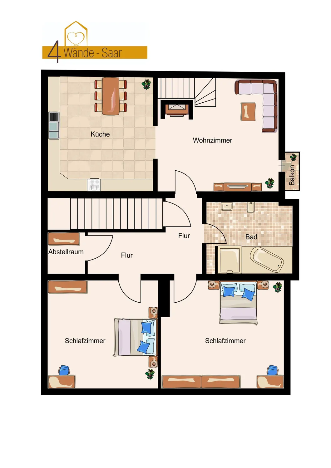 Haus mit drei Wohnungen und Ferienvermietung in Nonnweiler-Kastel