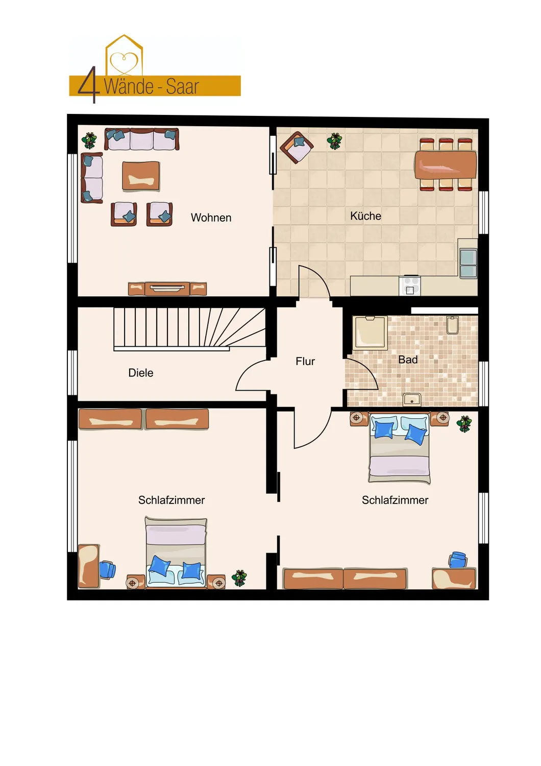 Haus mit drei Wohnungen und Ferienvermietung in Nonnweiler-Kastel